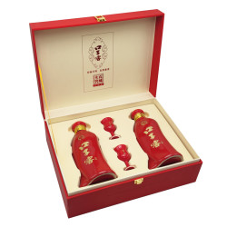 口子窖 6年型52度450ml*2瓶双支礼盒装高度纯粮白酒商务送礼含酒杯