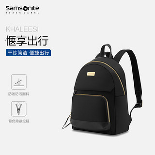 Samsonite 新秀丽 双肩包女轻奢商务通勤背包电脑包NU8 黑色-小号