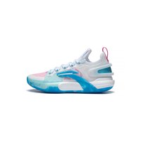 LI-NING 李宁 闪击9 Ultra Low 男子篮球鞋 ABAT017-1 白/荧光耀粉/光蓝色 43