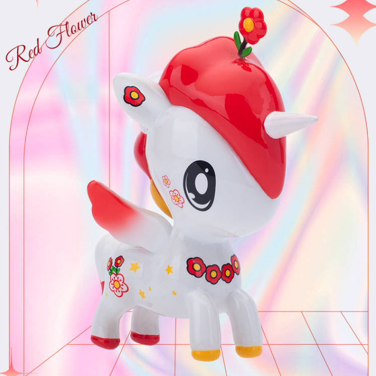 tokidoki 淘奇多奇 送你一朵小红花独角兽 限量版 手办 2X 11cm