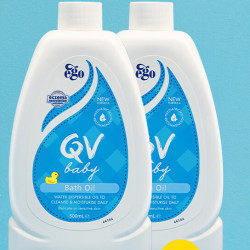 QV Ego QV婴儿泡澡沐浴油新生儿泡泡浴滋润养肤500ml*2