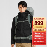 TheNorthFace北面冲锋衣男外套22秋冬新款户外运动徒步登山防风防水三合一外壳夹克497J 497JJK3/黑色 2XL