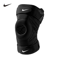 NIKE 耐克 绑带式护膝 篮球跑步健身运动保暖护具男女膝盖半月板保护 黑色单只装 N1000672010 XL