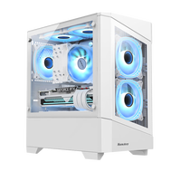 航嘉 GX660S战斗堡垒 双面玻璃全景侧透 桌面游戏机箱（支持M-ATX主板/240水冷） 白色 GX660S战斗堡垒
