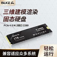 BLKE 三维设计建模渲染台式机主机SSD固态硬盘m.2接口NVMe协议PCIe 4.0办公储存硬盘 三维建模渲染专用SSD固态硬盘 1TB