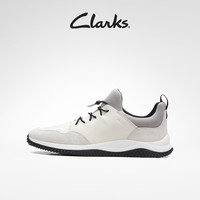 clarks其乐男鞋秋冬新款休闲鞋男白色舒适运动鞋子男士鞋 44 白色