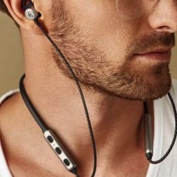 edifier 漫步者 w300bt plus 入耳式颈挂式蓝牙耳机 枪黑色