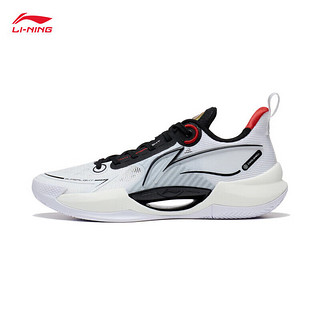 LI-NING 李宁 超轻 V2 男子篮球鞋 ABAT029-1 标准白/黑色 46