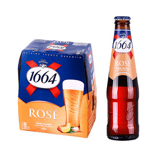 kronenbourg 1664 凯旋克伦堡 精酿小麦 法国啤酒 整箱装 玫瑰果味 250ml*24瓶
