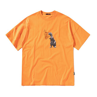 PEACEBIRD MEN 太平鸟男装 男士圆领短袖T恤 B2DAB2555 橙黄 XL