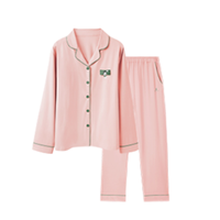 YOUKESHU 有棵树 女士长袖睡衣套装 YSQL1002 加厚款 樱花粉 XL