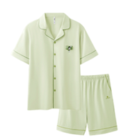 YOUKESHU 有棵树 男士短袖睡衣套装 YSQL1002 豆沙绿 XXL