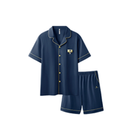 YOUKESHU 有棵树 男士短袖睡衣套装 YSQL1002 麦蓝 XXL