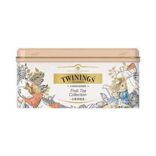 川宁（TWININGS）比得兔联名款水果茶精选蜜桃粉18包*2g波兰进口果味下午茶礼盒装 比得兔水蜜桃茶包款（蜜桃粉）