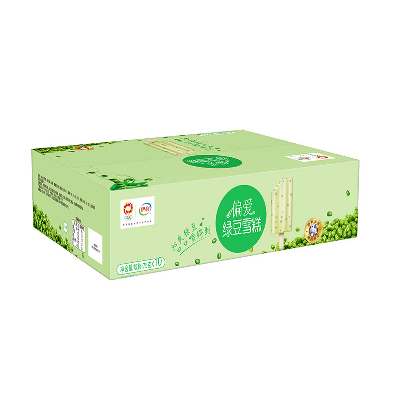 yili 伊利 偏爱绿豆雪糕 75g*10袋