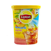 立顿（Lipton）韩国进口立顿lipton水蜜桃柠檬无砂糖冰红茶速溶液体浓缩冷泡冲饮 柠檬红茶桶装907G