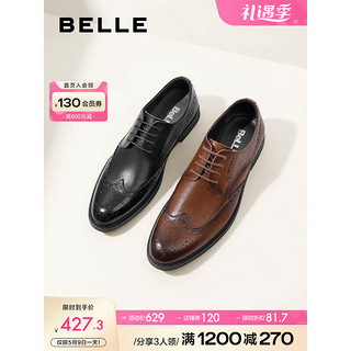 BeLLE 百丽 男士布洛克鞋 89183AM9 黑色 37