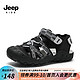 Jeep 吉普 男女童防滑软底魔术凉鞋 黑色 32 鞋内长约20.6cm