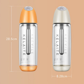 克莱特（KELAITE）家用小型便携式苏打水机器气泡水机配气弹自制气泡水碳酸饮料机 元气橙 标准版（10气弹）