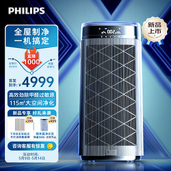 PHILIPS 飞利浦 智能空气净化器除甲醛除菌X净化大师 AC9008/00