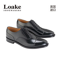 Loake 进口手工商务皮鞋男固特异真皮鞋三接头牛津鞋休闲婚鞋200B 黑色 5(39码)