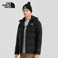 TheNorthFace北面羽绒服男连帽官方旗舰秋冬新款户外徒步登山防风保暖经典鹅绒夹克外套 JK3/黑色 L
