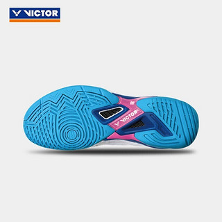 VICTOR威克多 胜利羽毛球鞋 透气舒适稳定类9200系列标准楦羽球鞋P9200 SH-P9200 AB（亮白+标准蓝） 40.5码=260mm