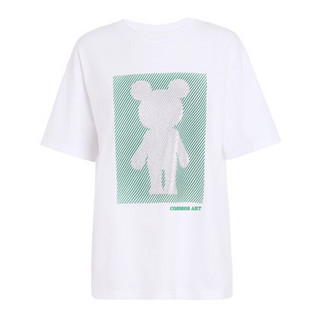 Five Plus 5+ 星际熊联名系列 女士圆领短袖T恤 2NE2020140 白色 XL