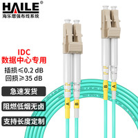 海乐(Haile)万兆多模光纤跳线LC-LC低烟无卤双芯跳纤OM3-300UPC接头50/125尾纤1米HJ-2LC-LC-MT1