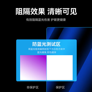 毕亚兹 护眼防蓝光辐射膜 显示器保护屏膜台式电脑屏幕抗反光保护罩悬挂式阻隔挡板高清免贴24英寸16:10