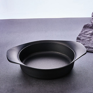 柳宗理（SORIYANAGI） 铸铁平底煎锅无涂层双耳家用煎鸡蛋牛排22cm 铸铁汤锅(无盖)