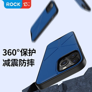 ROCK苹果13手机壳适用于iPhone13pro保护套13Promax高级感镜头减震防摔2022新款不会撞壳的手机壳带支架