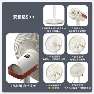 PHILIPS飞利浦电风扇落地扇家用7叶立式直流变频大风力摇头轻音电扇1498