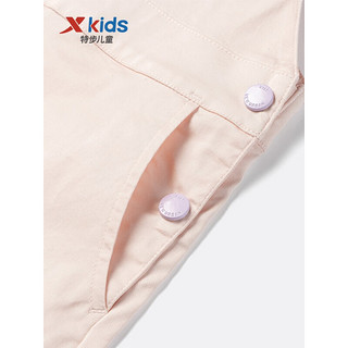 特步（XTEP）特步童装女童连衣裙2023年夏季儿童背带裙大童裙子 桃皮粉 130cm