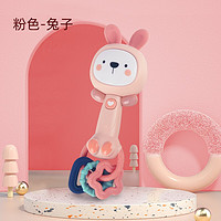 爱奇天使 婴儿玩具0-1宝宝音乐手摇铃  粉色-萌兔