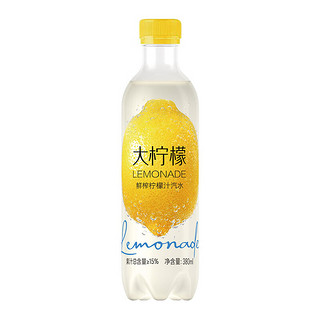 农夫山泉 大柠檬鲜榨柠檬汁汽水 380ml*6瓶