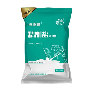 海湾（HAIWAN） 海湾 无碘盐细盐 天然日晒海盐未加碘精制盐 食用盐不含抗结剂 350g*7袋