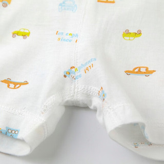 les enphants 丽婴房 男童圆领短袖家居服套装 A2F2100918 两粒扣款 2件套 白底印图 90码