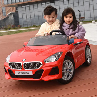 CHILOKBO 智乐堡 婴儿童电动车双人宝宝玩具车可坐人四轮遥控汽车宝马童车四驱红