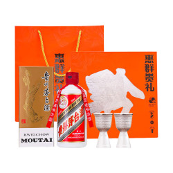 moutai茅台飞天贵州茅台酒200ml53度酱香型白酒惠群贵礼礼盒酒铜包银