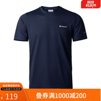 Columbia哥伦比亚户外22春夏新品男子吸湿透气LOGO印花休闲运动圆领速干短袖T恤AE1415 AE1419464(尺码偏小,建议拍大一码) L/180/100A