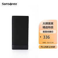 Samsonite 新秀丽 男士长款钱夹商务休闲多功能时尚牛皮钱包礼盒 送老公送男友 TK6*09005 黑色