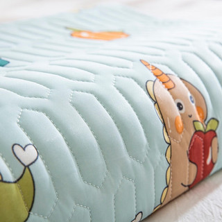 洁丽雅（grace）儿童乳胶枕套夏季冰丝一对装男女孩卡通幼儿园宝宝枕头套 可爱恐龙 30*50cm