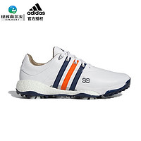 adidas 阿迪达斯 高尔夫球鞋男士TOUR360系列高尔夫钉鞋防水防滑缓震 白/蓝/红 42.5