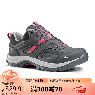 DECATHLON 迪卡侬 户外运动防水女式登山鞋  1004194574黑灰色40码