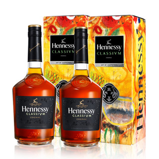 轩尼诗（Hennessy）轩尼诗新点干邑白兰地 艺术家特别版礼盒700ml双支装 法国进口洋酒Hennessy