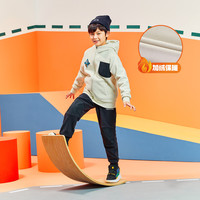 男童秋冬套装摇粒服运动套装大童加绒长裤外套保暖舒适 安踏童装
