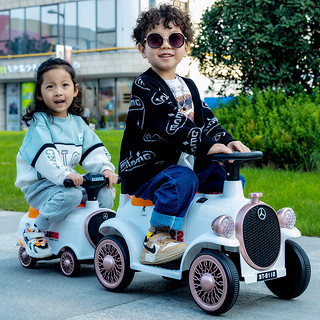 嘉宴儿童遥控车可坐人火车电动小四轮男女孩双人宝宝卡通玩具车 单独后面一节_滑行车黑 双驱动
