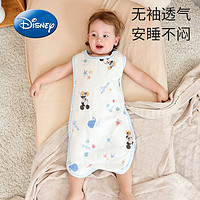 迪士尼（Disney）婴儿睡袋夏季薄款宝宝纱布睡袋儿童分腿无袖睡袋空调房防踢被 米奇 M码0-2岁(适用身高55-90cm)