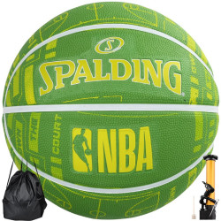 spalding斯伯丁篮球5号spalding室内外通用防滑耐磨五号橡胶材质篮球